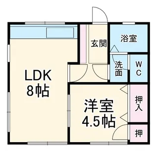 大町ハイツ【2階】の間取り