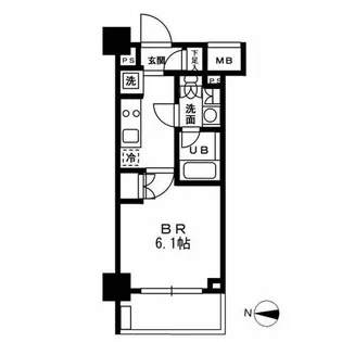 1Kの間取り画像