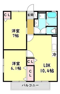 大阪府寝屋川市葛原2【アパート】の間取り