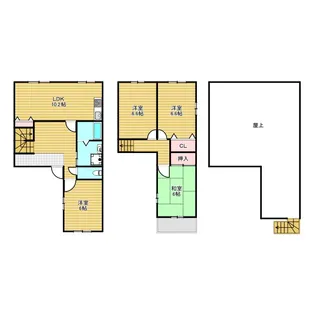 大阪府箕面市白島1【一戸建】の間取り