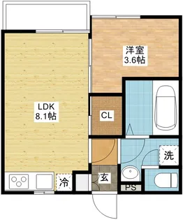 modernpalazzo J-BLUE【2階】の間取り