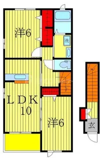 ソレアード・パティオII【2階】の間取り