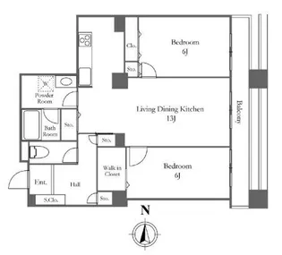 リバーシティ21イーストタワーズ10棟【25階】の間取り