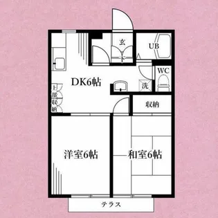 2DKの間取り画像