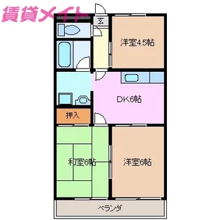 コーポTANIZAWA【2階】の間取り