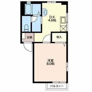レーベン明石【1階】の間取り