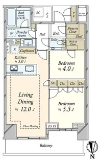 ベイズタワー&ガーデン【13階】の間取り
