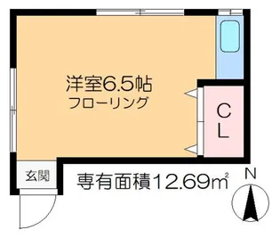 紺谷荘(日本国籍女性限定物件)【2階】の間取り