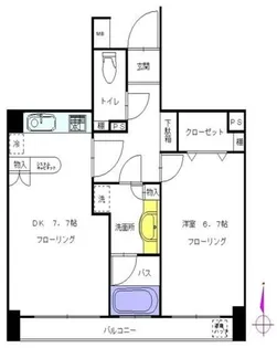 ダイアパレス麻布十番【5階】の間取り