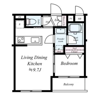 プレール・ドゥーク平和台【2階】の間取り