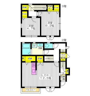 東京都練馬区豊玉上2【アパート】の間取り