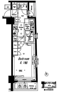 アクサス銀座アジールコート【4階】の間取り