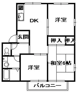 兵庫県神戸市北区有野中町3【アパート】の間取り