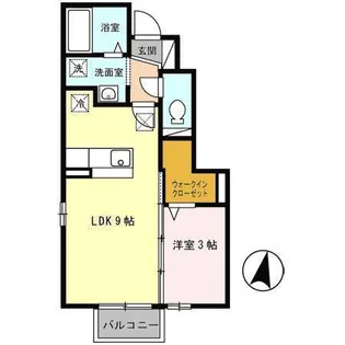 ブランシュール A【1階】の間取り