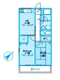 神奈川県川崎市中原区井田杉山町【アパート】の間取り