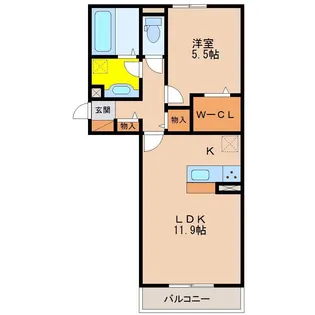 アルモニー B棟【3階】の間取り