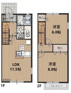 埼玉県所沢市大字荒幡【一戸建】の間取り