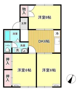 パレーシャル亀の町【1階】の間取り