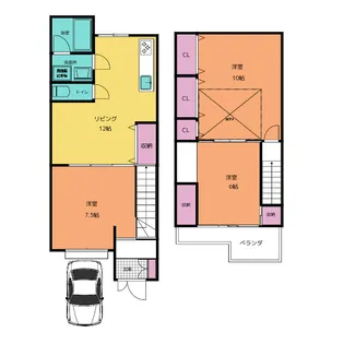 愛知県名古屋市熱田区千年1【一戸建】の間取り