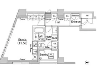 コンフォリア上野広小路【12階】の間取り