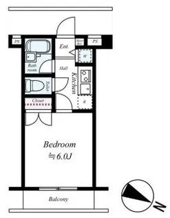 グラントゥルース目黒花房山【2階】の間取り