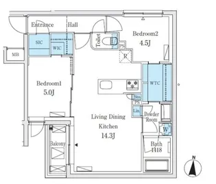 東京都江東区亀戸6【マンション】の間取り