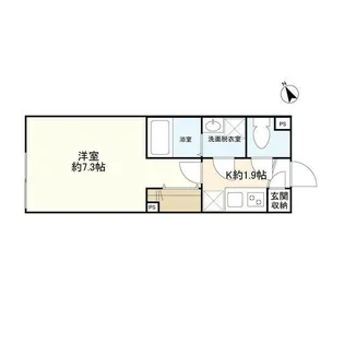 ウェルスクエアイズム世田谷用賀【2階】の間取り