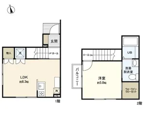 グランドソレイユ小松島【1階】の間取り