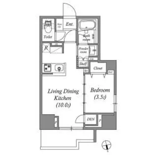 コスモグラシア浅草【13階】の間取り