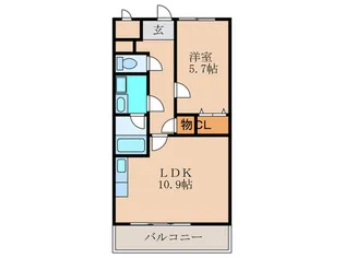 福岡県久留米市荘島町【マンション】の間取り