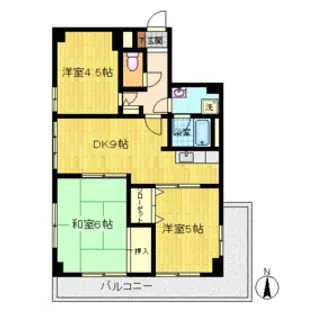 クレールミヤ【4階】の間取り
