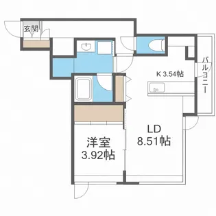 桂和レジデンス裏参道【4階】の間取り
