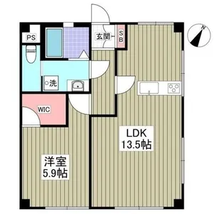 山栄ハイツ【1階】の間取り