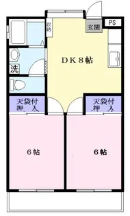 麻生てるおハイツ【2階】の間取り