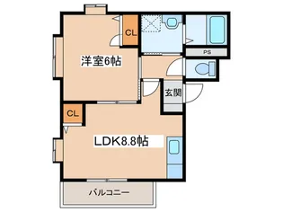アンジェラス【1階】の間取り