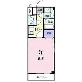 リヴィエ-ル小松原【1階】の間取り