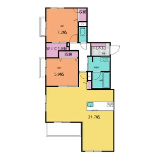 シャーメゾン川名【3階】の間取り