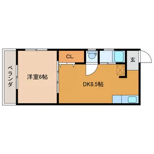 まとばマンション【4階】の間取り
