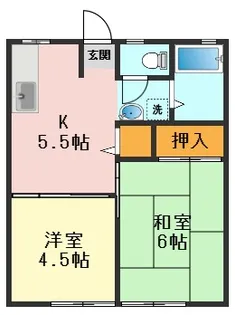 鈴木ハイツ【1階】の間取り