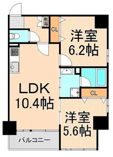 セレーノ六町【5階】の間取り