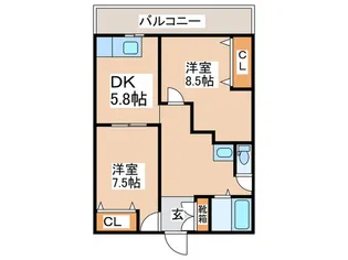 OSAKA平成【3階】の間取り