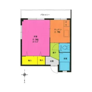 弥生ハイツ【3階】の間取り
