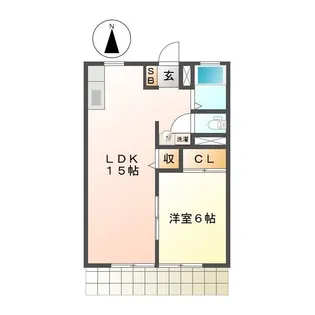 サンシティカネニ【1階】の間取り