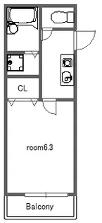 ウォルナッツ船橋本町【2階】の間取り