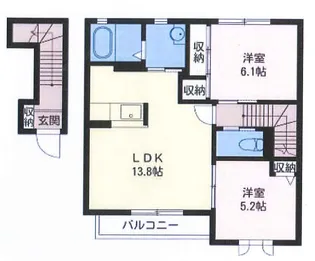 シャーメゾンハルモニア【2階】の間取り
