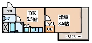 ラルゴ四条畷【2階】の間取り