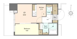 大崎ステーションレジデンス【19階】の間取り