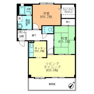フォブール上田【1階】の間取り