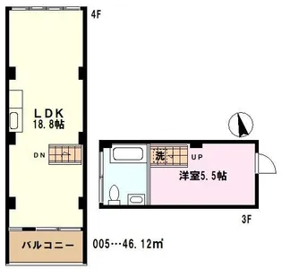 CROSS【4階】の間取り