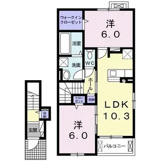 カーサHIRA【2階】の間取り